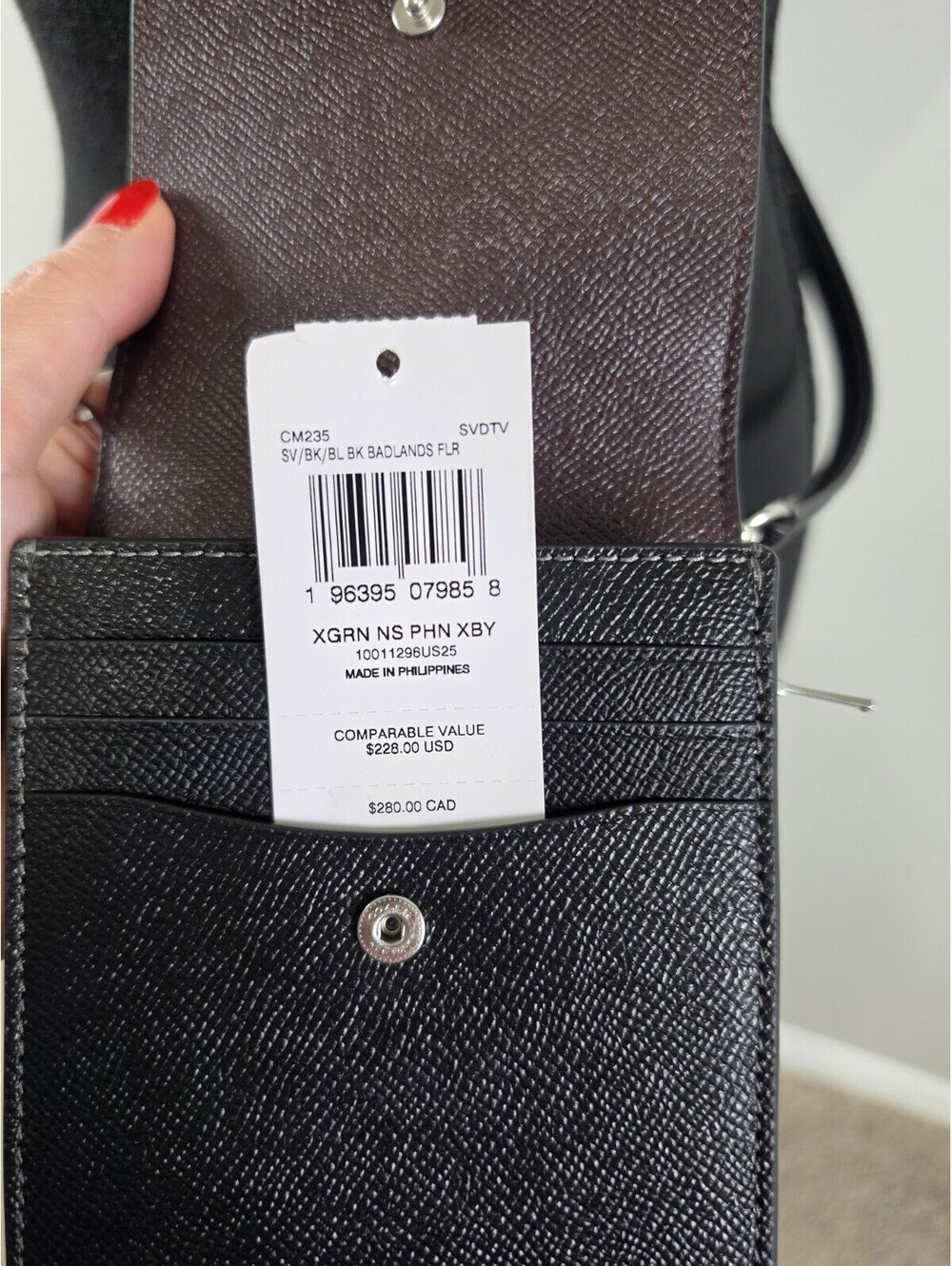 Black Coach Crossbody Badlands Shoulder Bag Leather Purse New - Picture 4 of 15